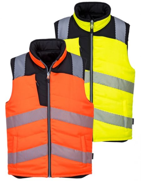 Portwest - Gilet de sécurité multipoches PW3 HV - Orange / Noir - 3XL