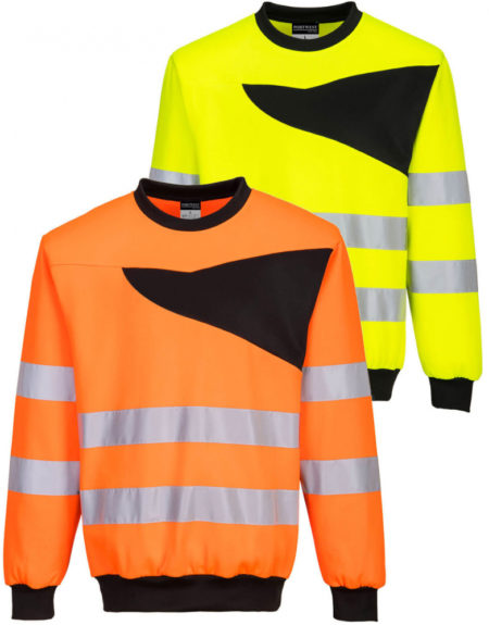 Portwest PW2 Hi-Vis Crew Neck Sweatshirt (PW277)