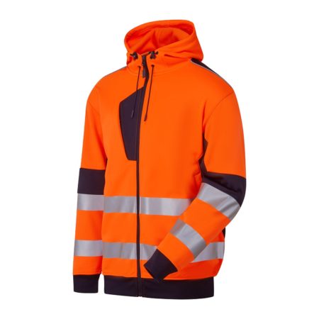 hi vis zipped hoodie