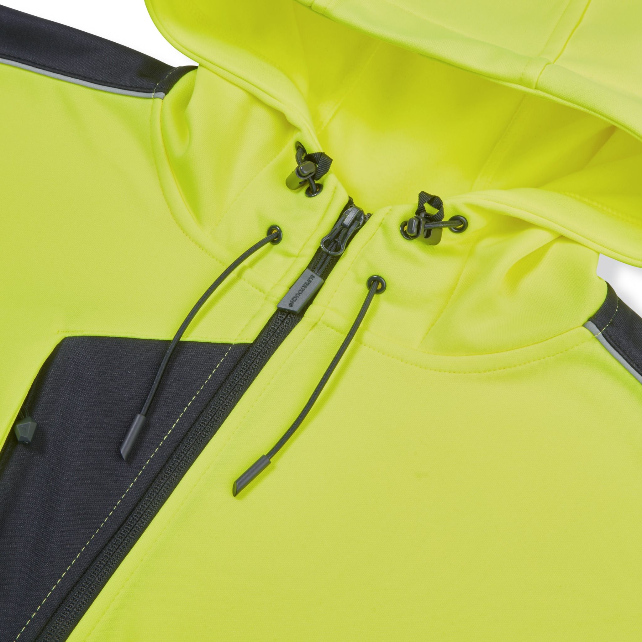 Hi-Vis Yellow Eco Zip Thru Hoodie - Image 4