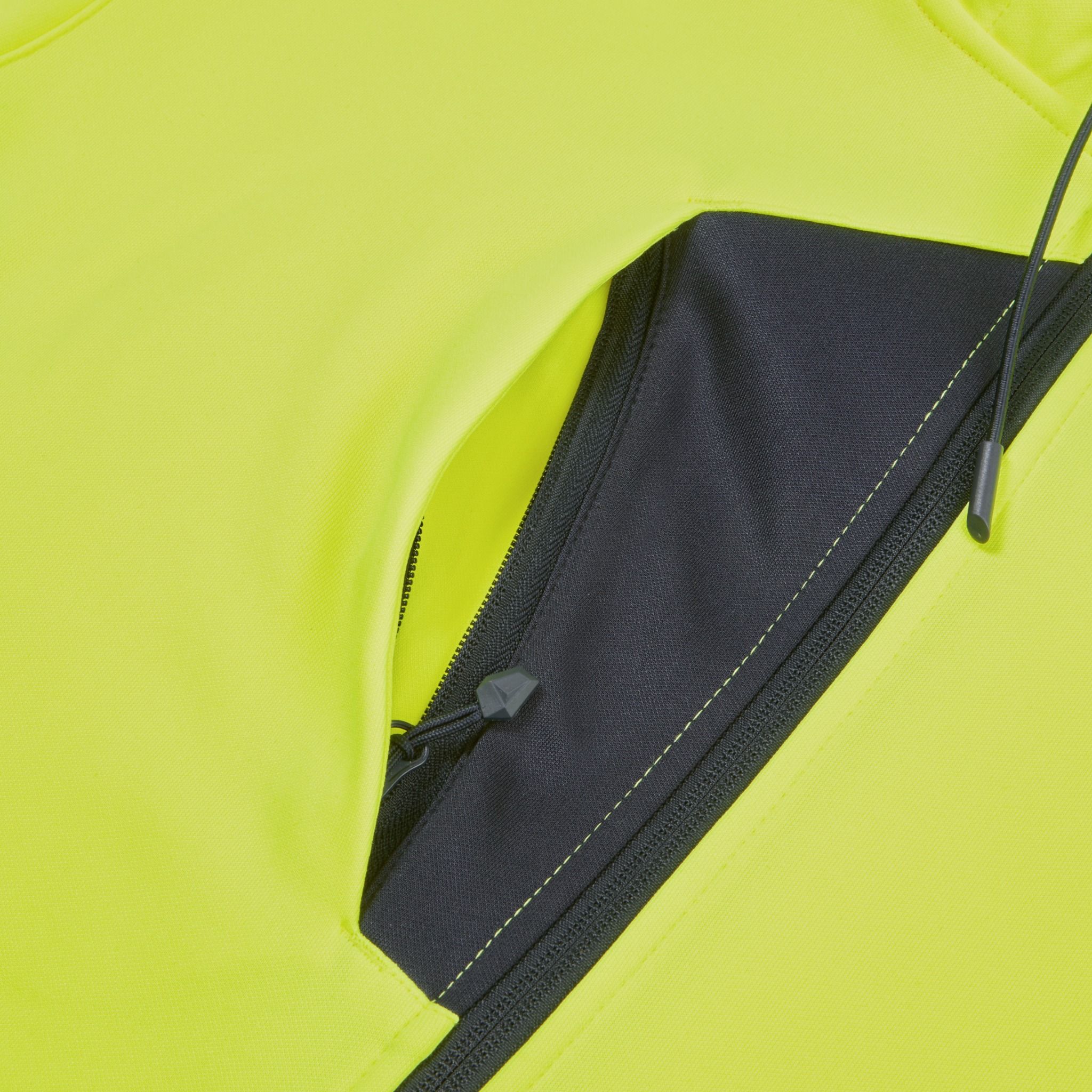 Hi-Vis Yellow Eco Zip Thru Hoodie - Image 6