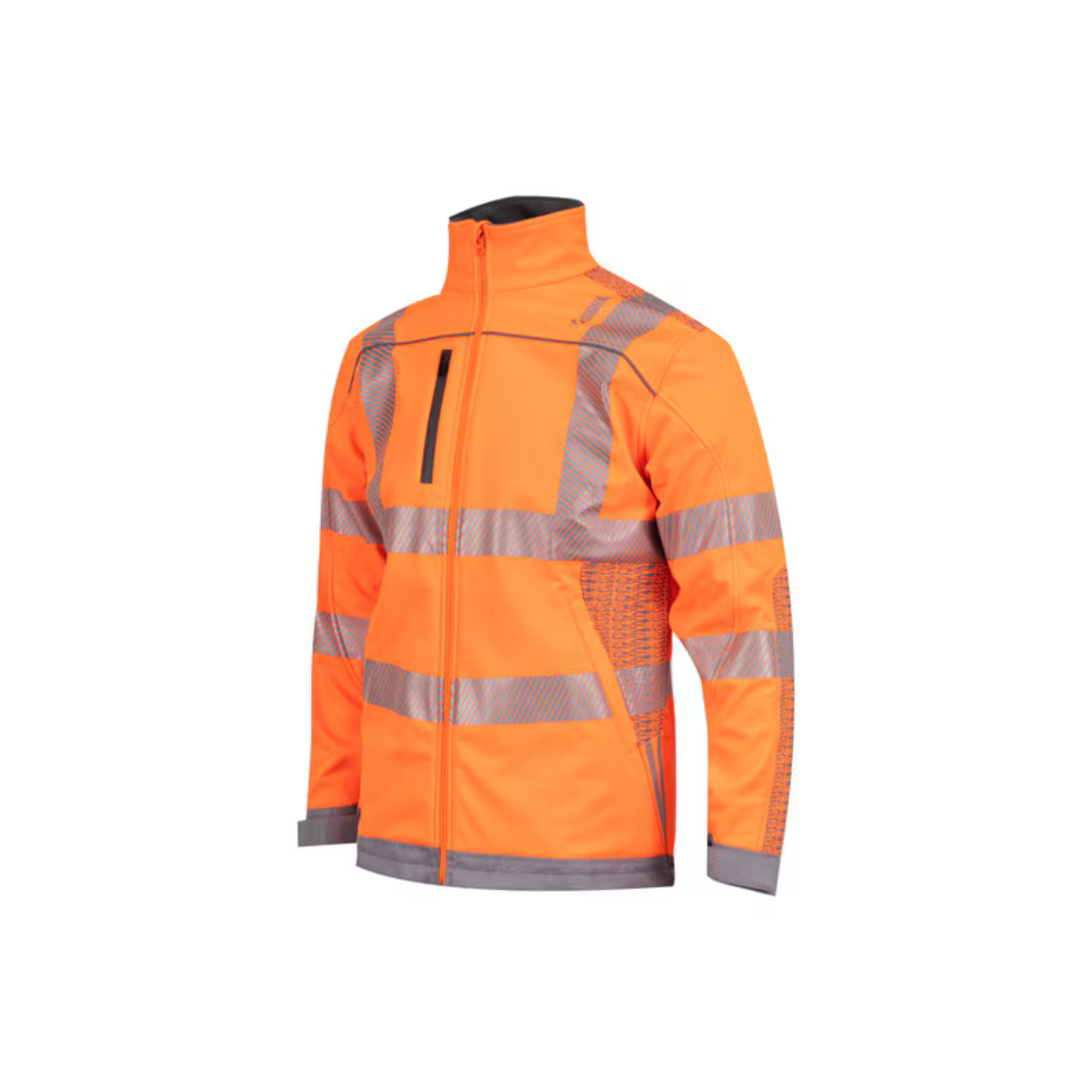 Orange railway softshell jacket