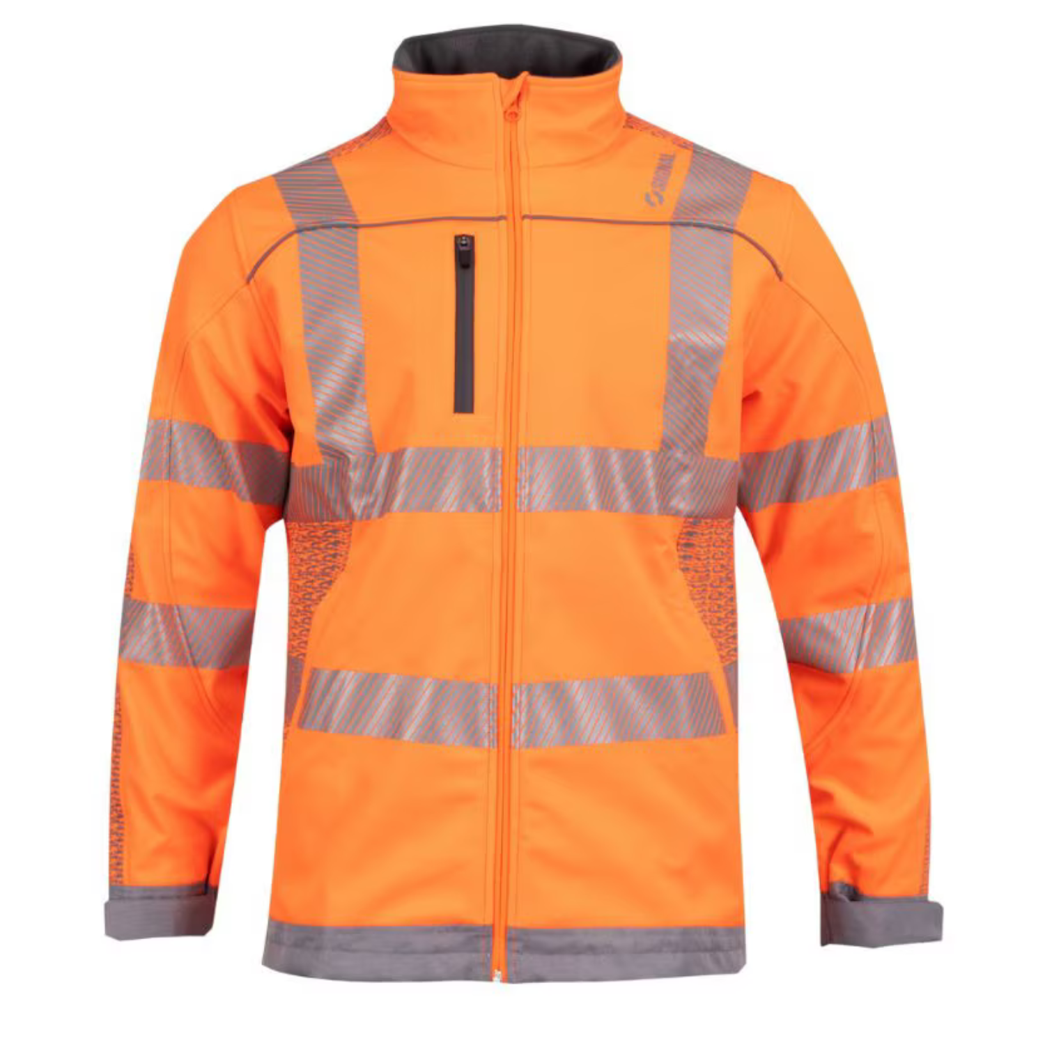 Orange railway softshell jacket