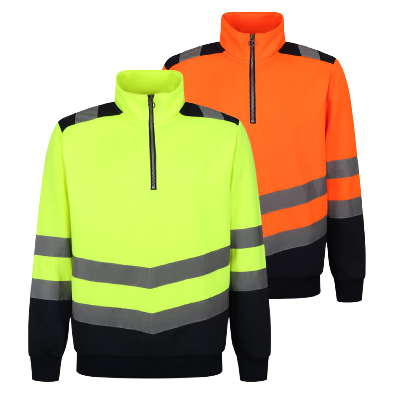 Hi-Vis Quarter Zip Sweat Top