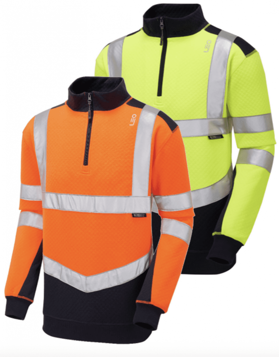 Leo Tapeley EcoViz Dual Colour ¼ Zip Sweatshirt