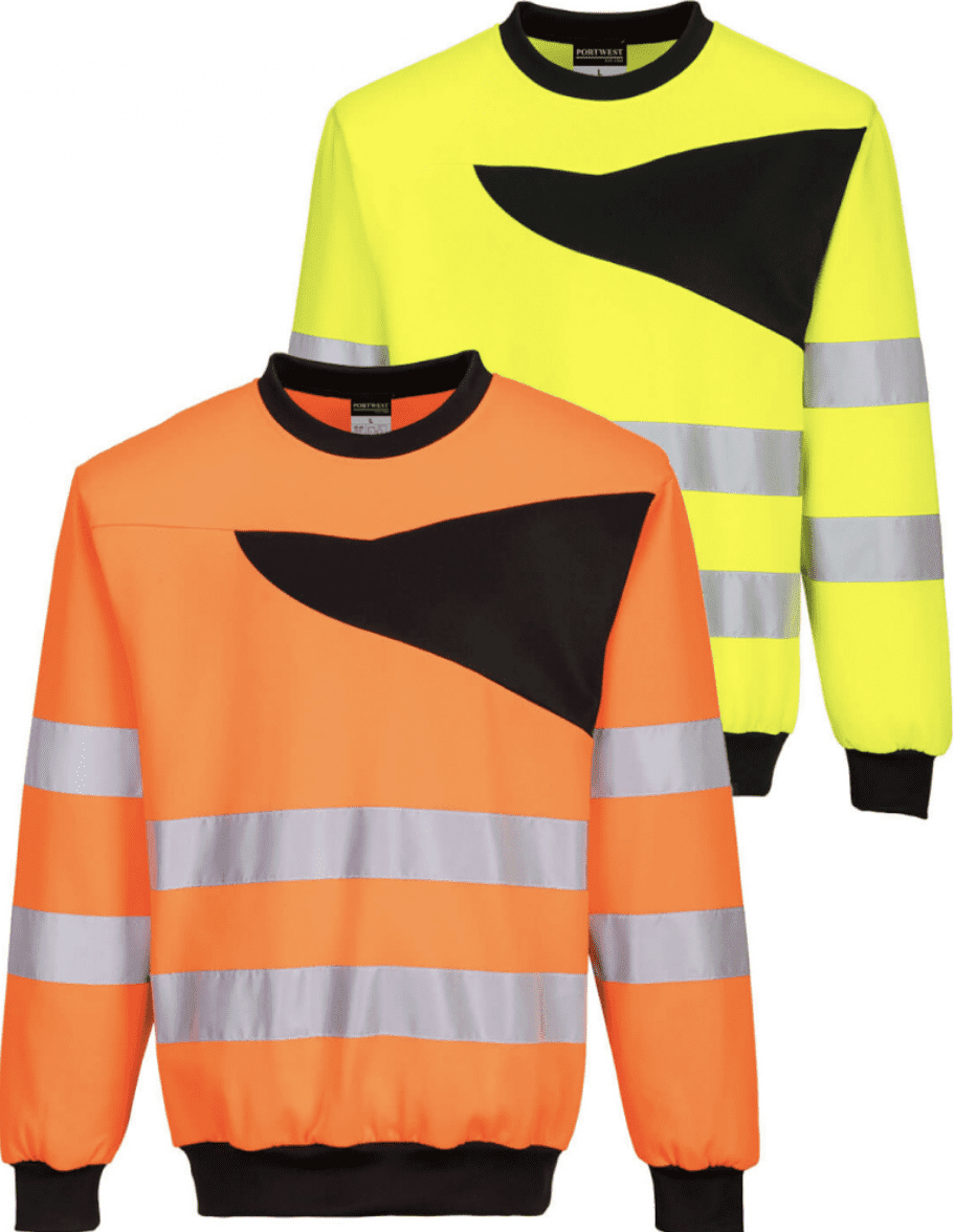 Portwest PW2 Hi Vis Crew Neck Sweatshirt